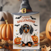 Carte Cute Dachshund Halloween