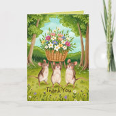 Carte Cute de fruits de forêt et Merci de panier Fleur s (Devant)