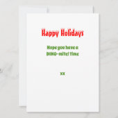 Carte Cute Dinosaur Dino-mite Appartement de Noël (Dos)