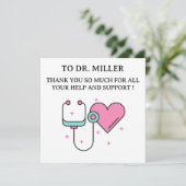 Carte Cute Doctor Thank You Card (Debout devant)