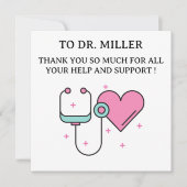 Carte Cute Doctor Thank You Card (Devant)