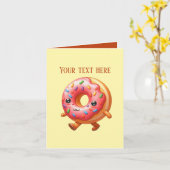 Carte Cute doughnut lovers bakery vendors (Fleur jaune)