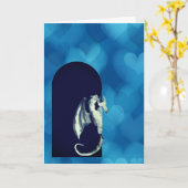 Carte Cute Dragon Blue Hearts Grandson Valentine's Day (Fleur jaune)