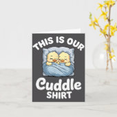 Carte Cute Duck Couple Cozy This Is Our Cuddle  (Fleur jaune)