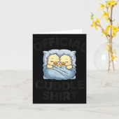 Carte Cute Duck Couple Snuggle Cuddle  (Fleur jaune)