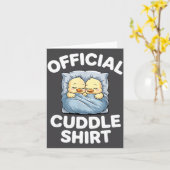 Carte Cute Duck Couple Snuggle Cuddle  (Fleur jaune)