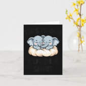 Carte Cute Elephant Couple This Is Our Cuddle  (Fleur jaune)