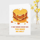 Carte Cute et Fromageux pour la Saint-Valentin (Fleur jaune)