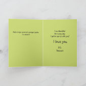 Carte Cute Forest Skunk Couple Fleurs sauvages Je Vous A (Intérieur)