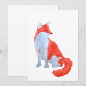 Carte Cute Fox Flat (Devant / Derrière)