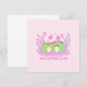 Carte Cute Frog - Frogever Love (Devant / Derrière)