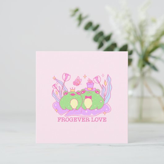 Carte Cute Frog - Frogever Love (Debout devant)