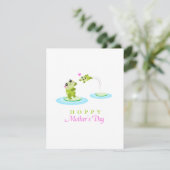 Carte Cute Frog Hoppy Bonne fête des mères (Debout devant)