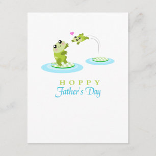 Carte Cute Frog Hoppy Bonne Fête des pères