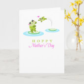 Carte Cute Frog Hoppy Happy Mothers Day card (Fleur jaune)