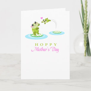 Carte Cute Frog Hoppy Happy Mothers Day card