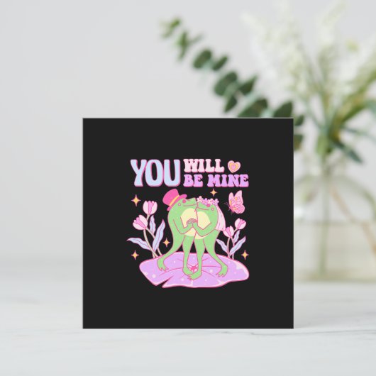 Carte Cute Frog - Vous Serez À Moi (Debout devant)