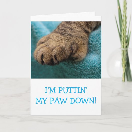 Carte Cute "From the Cat" Anniversaire Personnalisé (Devant)