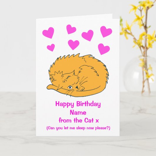 Carte Cute From the Sleeping (Fleur jaune)