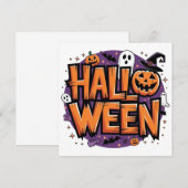 Carte Cute funny halloween (Devant / Derrière)