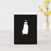 Carte Cute Funny Just Chillin Zoo Penguin  (Fleur jaune)
