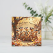 Carte Cute, Funny No Silent Night Meerkat Christmas Card (Debout devant)