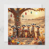 Carte Cute, Funny No Silent Night Meerkat Christmas Card (Dos)