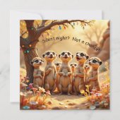 Carte Cute, Funny No Silent Night Meerkat Christmas Card (Devant)