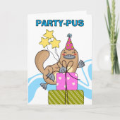 Carte Cute Funny Platypus Anniversaire (Devant)