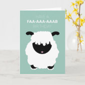 Carte Cute Funny Valais Noire Mouton Fab Anniversaire (Fleur jaune)