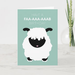 Carte Cute Funny Valais Noire Mouton Fab Anniversaire