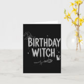 Carte Cute Funny Witch Witchy Birthday Witches Happy Wom (Fleur jaune)