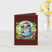 Carte Cute get well soon sloth (Fleur jaune)