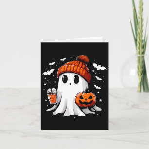 Carte Cute Ghost Boire Café Halloween Ghost Café