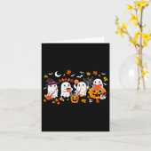 Carte Cute Ghost Boire Café Halloween Ghost Fall Bo (Fleur jaune)