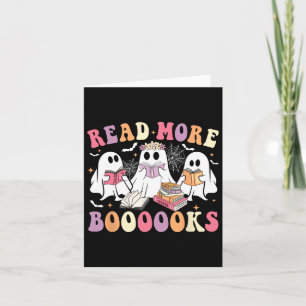 Carte Cute Ghost Book Lire plus Livres Drôle Enseignants