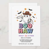 Carte Cute Ghost Cowboy Party (Devant / Derrière)