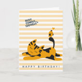 Carte Cute Ginger Cat - Anniversaire des enfants (Devant)