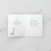 Carte Cute Giraffe Bienvenue dans le monde (Intérieur)