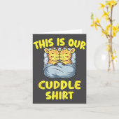 Carte Cute Giraffe Couple This Is Our Cuddle (Fleur jaune)