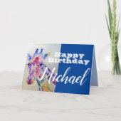 Carte Cute Giraffe Joyeux Anniversaire Garçons enfant No (Devant)