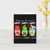 Carte Cute Gnome Happy Valentines St Patricks Easter Hol (Fleur jaune)