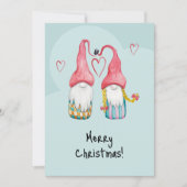 Carte Cute Gnome in Love Merry Christmas (Devant)