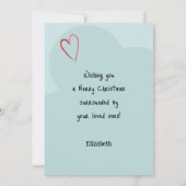 Carte Cute Gnome in Love Merry Christmas (Dos)