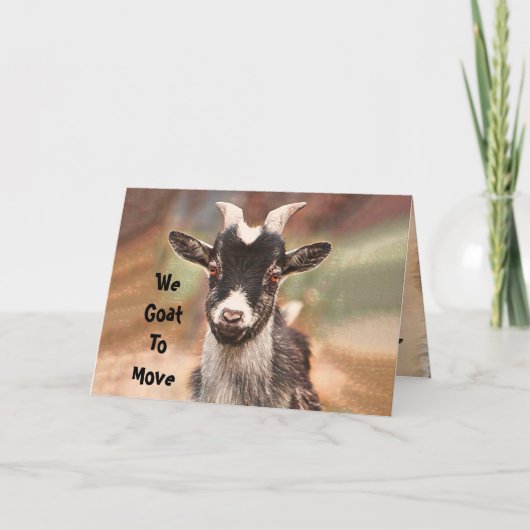 Carte Cute Goat Farm Moving Nouvelle adresse (Devant)