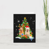 Carte Cute Golden Retriever Christmas Tree (Devant)