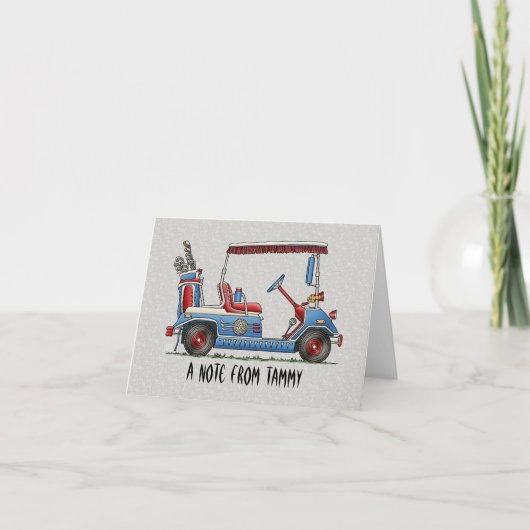 Carte Cute Golf Cart (Devant)