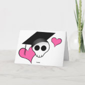 Carte Cute goth crâne félicitations diplôme (Dos)
