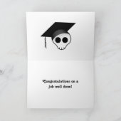 Carte Cute goth crâne félicitations diplôme (Intérieur)