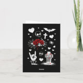 Carte Cute Goth Love Greeting Card | Dark Romance Gothic (Dos)